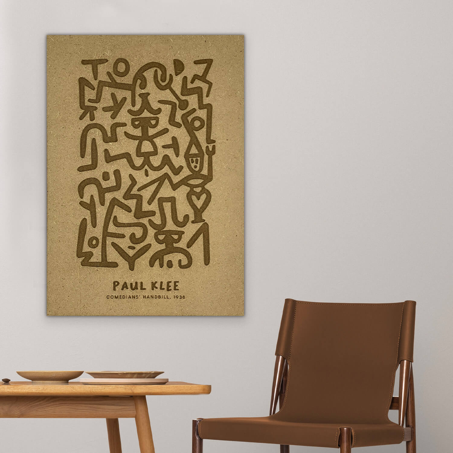 Poster en bois inspiré du célèbre peintre Paul Klee.