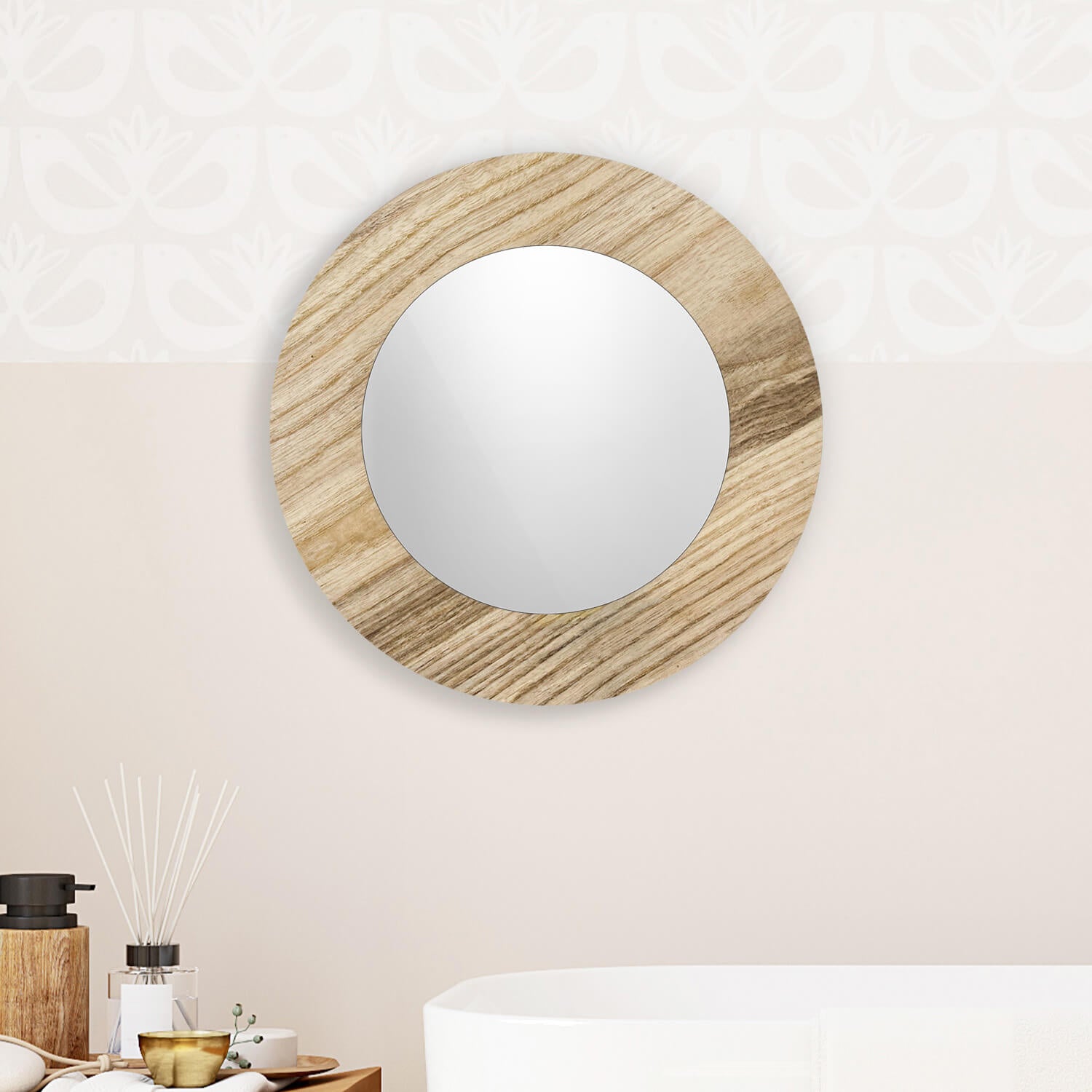 CIRCLE - Miroir en bois massif