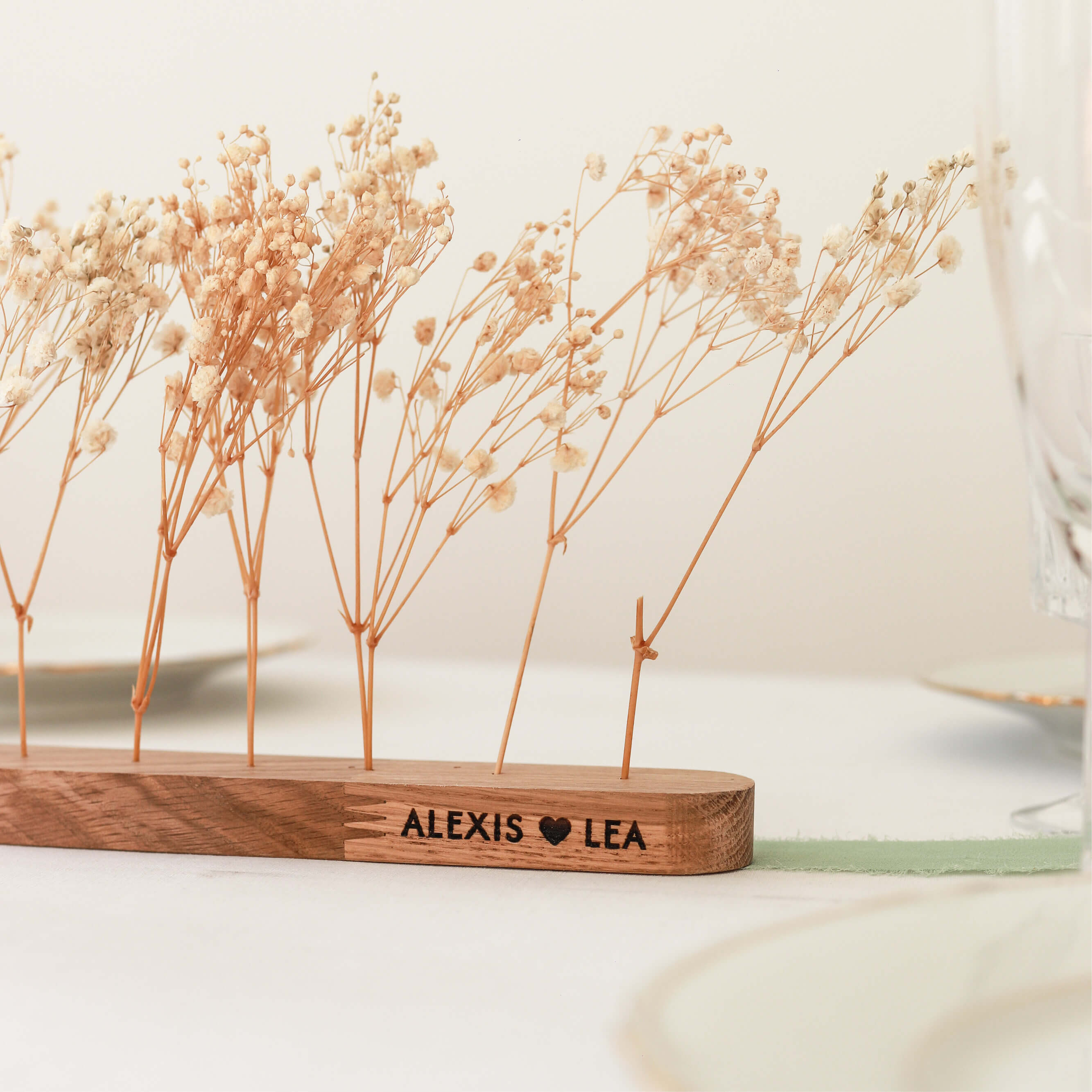 Soliflore en bois, vase pour fleurs séchés